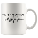 You Are My Heartbeat Mug Black