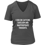 I Run On Caffeine Sarcasm Women's T-Shirt White