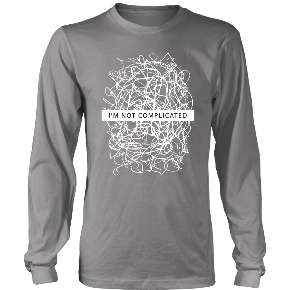 I'm Not Complicated Long Sleeves T-Shirt White
