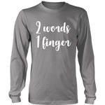 2 Words Long Sleeves T-Shirt White