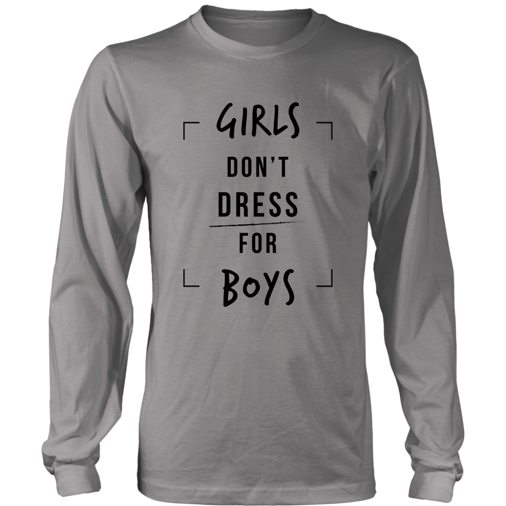 Girls Don't Women's Long Sleeves T-Shirt Black