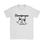 Champagne Is My Game Women's T-Shirt Black