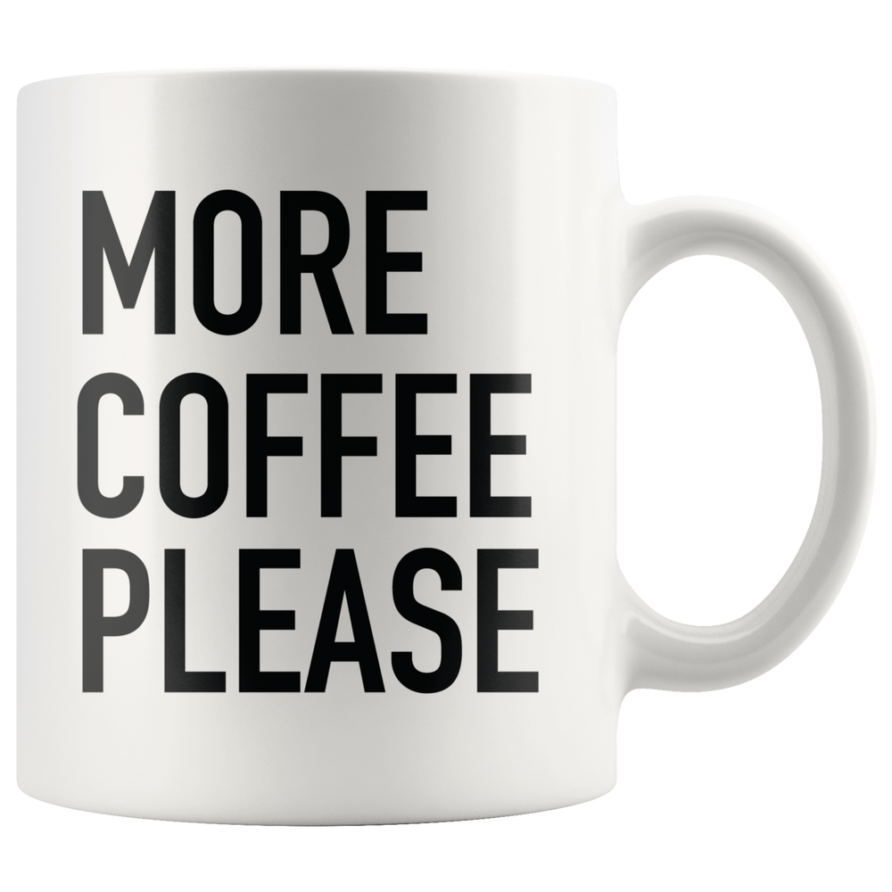 More Coffee Please Mug Black