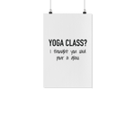 Yoga Class Poster