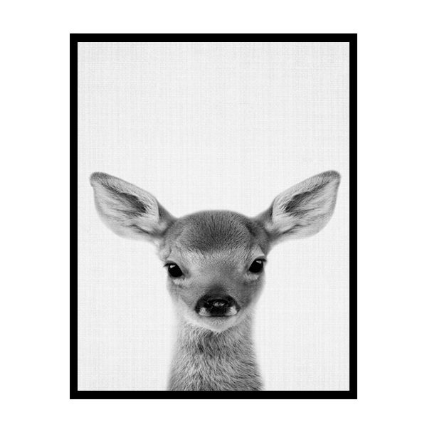 B&W Deer Poster