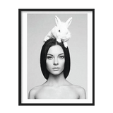 Girl With Bunny Poster