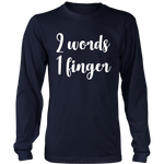 2 Words Long Sleeves T-Shirt White