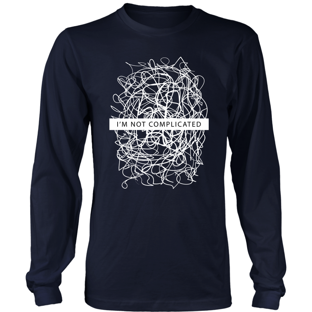 I'm Not Complicated Long Sleeves T-Shirt White