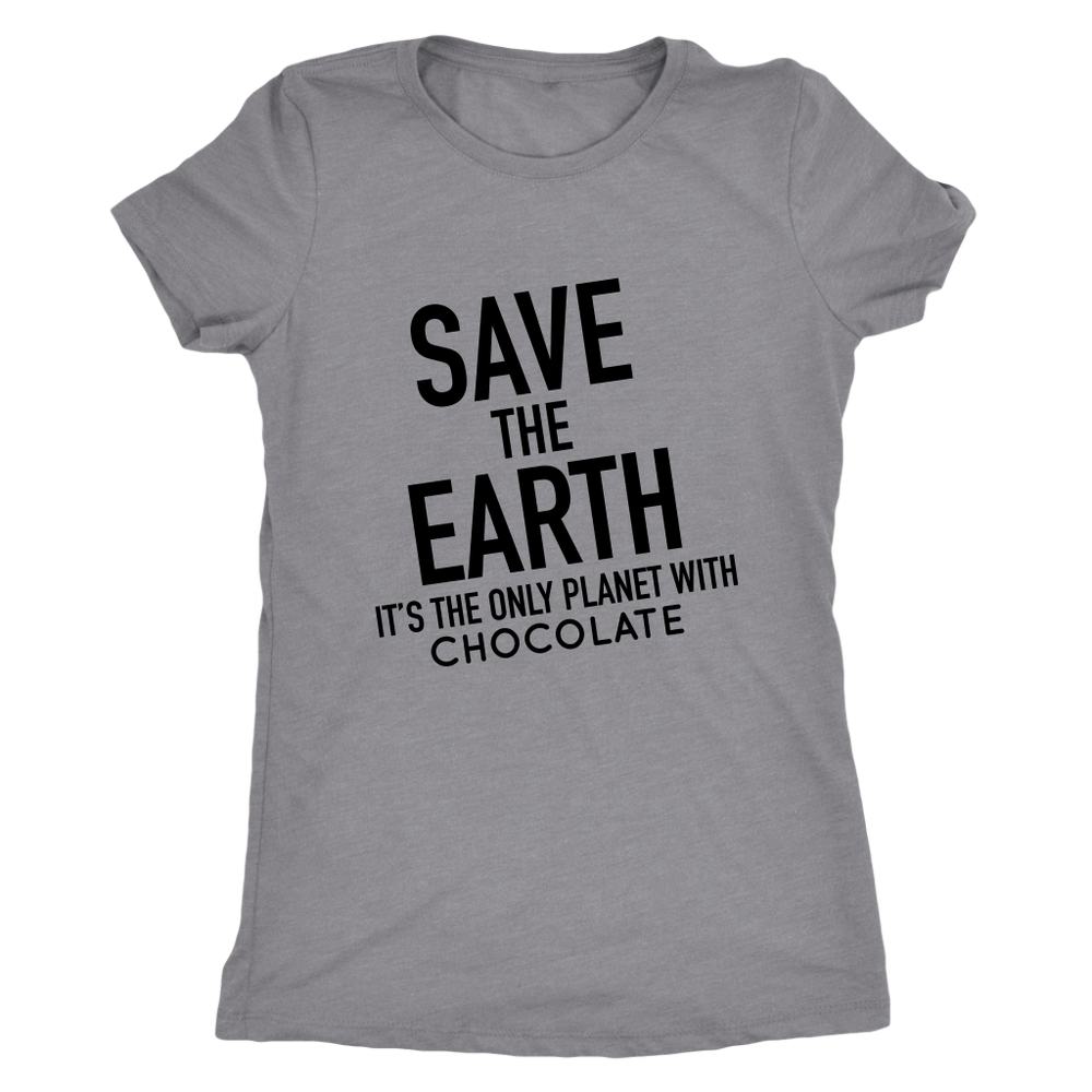 Save The Earth It's The Only Planet Women's T-Shirt Black