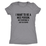 I Want To Be A Nice Person Women's T-Shirt Black