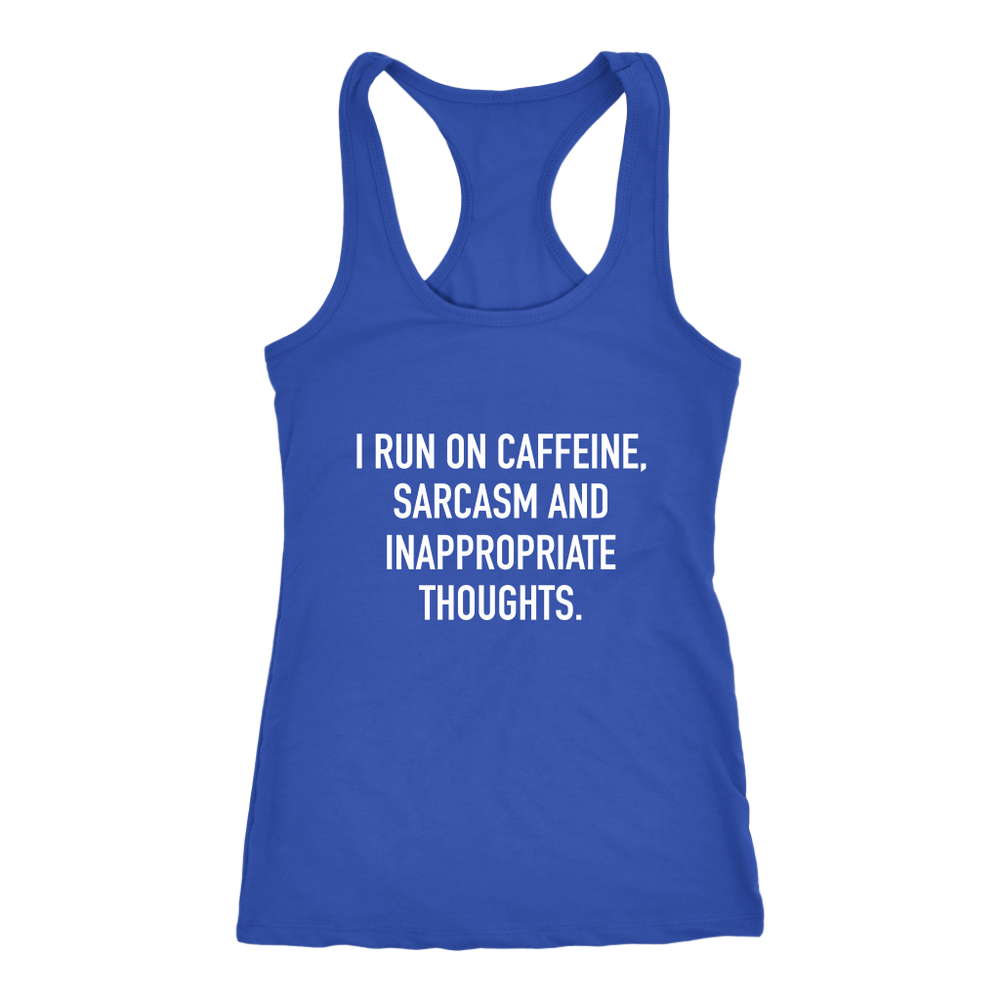 I Run On Caffeine Sarcasm Women's T-Shirt White