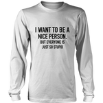 I Want To Long Sleeves T-Shirt Black