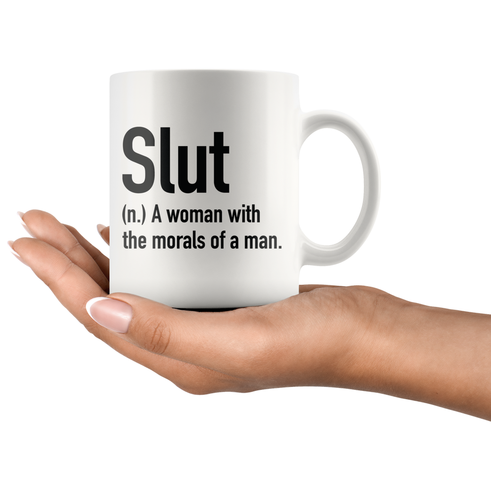 Slut A Woman With The Morals Mug Black
