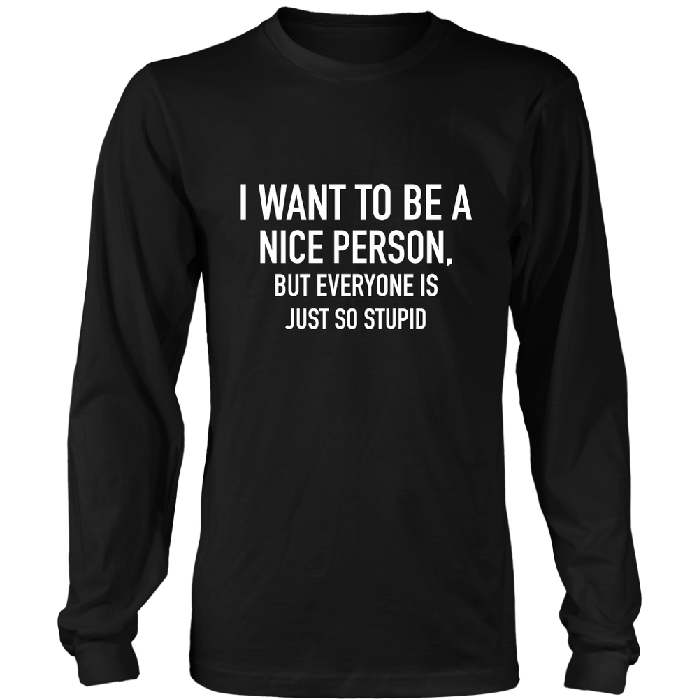 I Want To Long Sleeves T-Shirt White