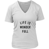 Life Is Wonder Full Women's T-Shirt Black