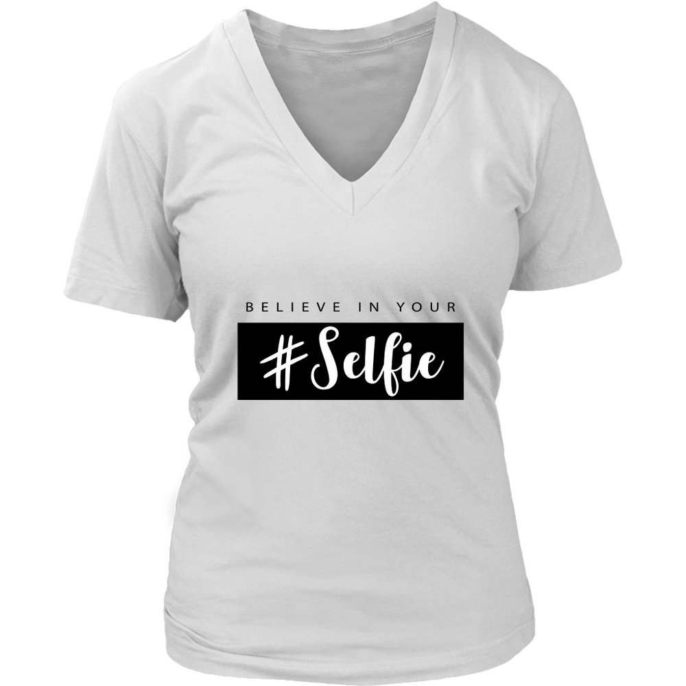 Believe In Your Selfie Women's T-Shirt Black
