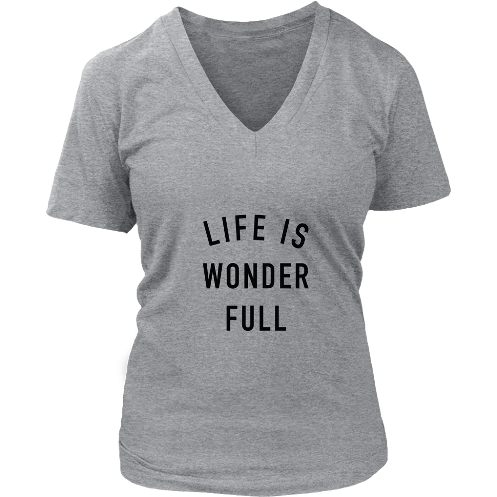 Life Is Wonder Full Women's T-Shirt Black