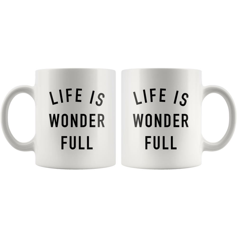 Life Is Wonder Mug Black