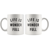 Life Is Wonder Mug Black