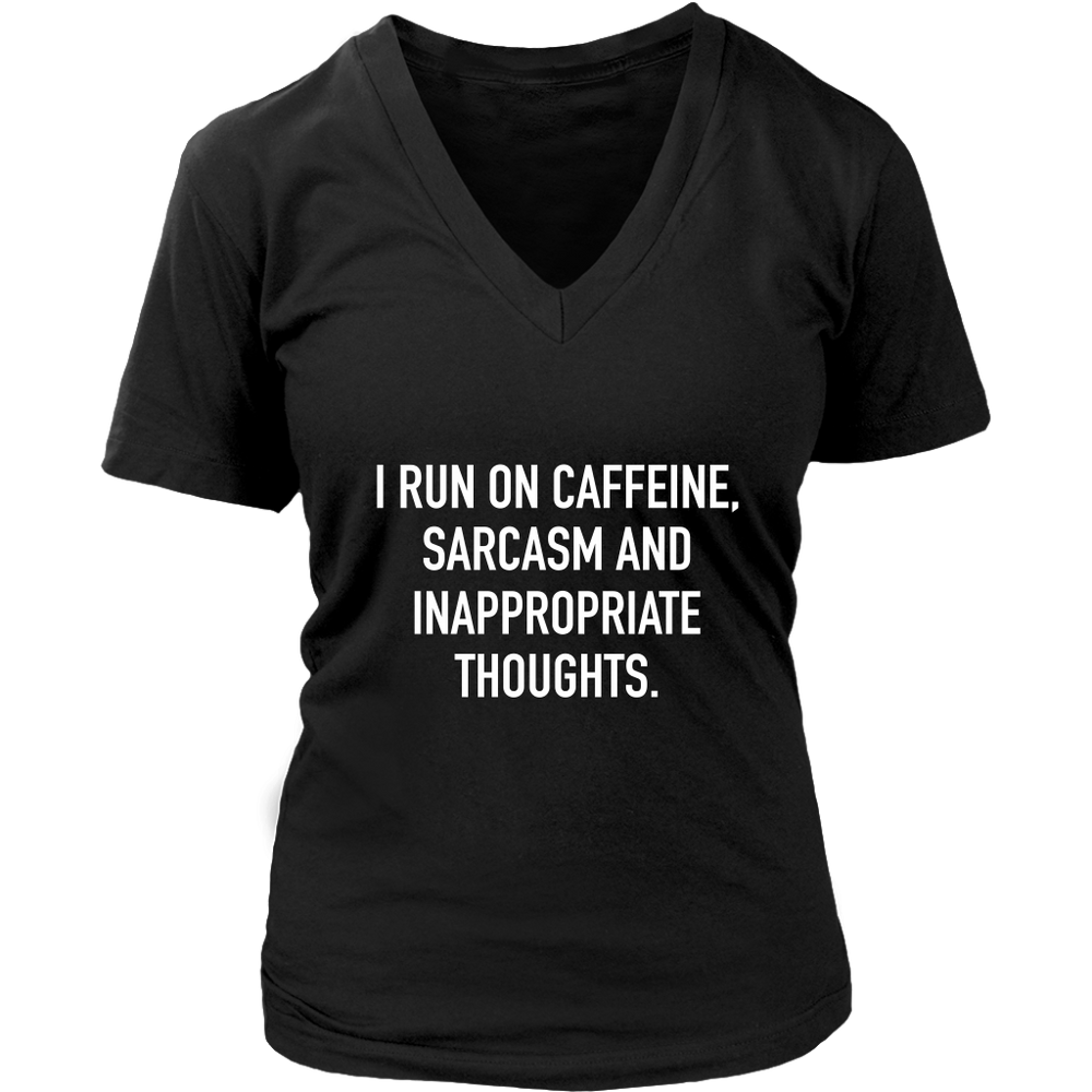 I Run On Caffeine Sarcasm Women's T-Shirt White