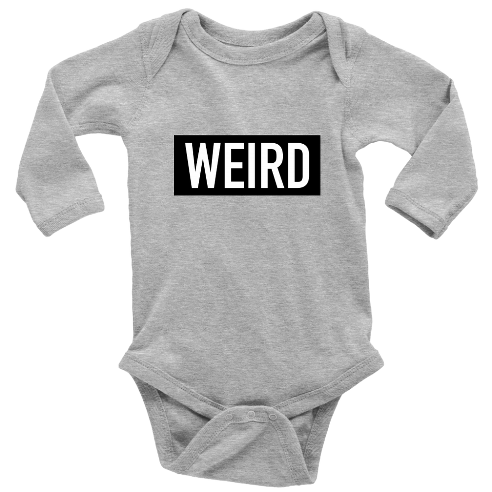 Weird Long Sleeve  Bodysuit Black