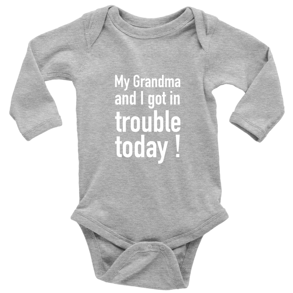 My Grandma Long Sleeve  Bodysuit White