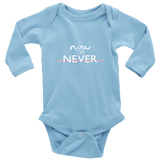 Now Or Never Long Sleeve  Bodysuit White