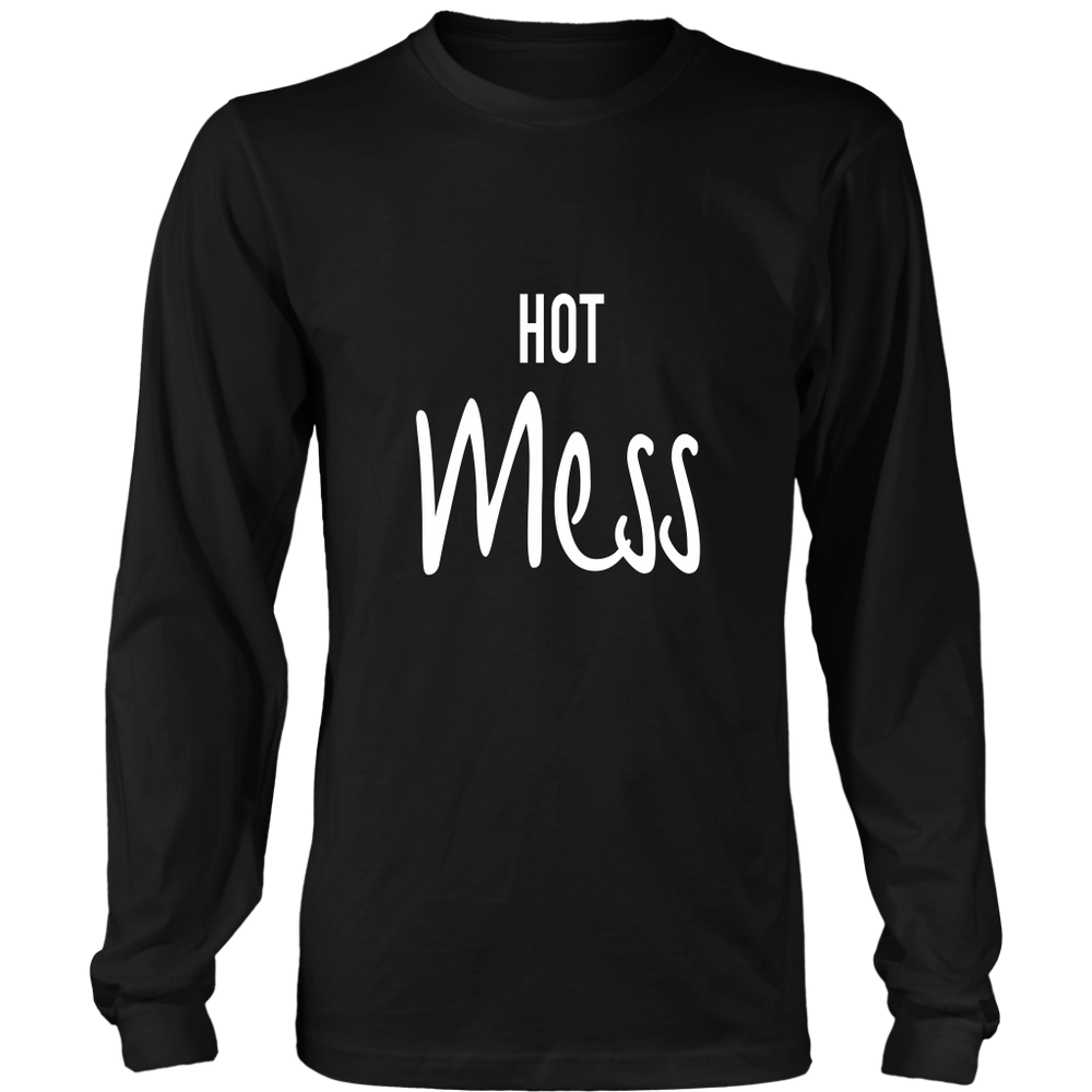 Hot Mess Women's Long Sleeves T-Shirt White