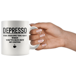 Depresso The Feeling You Get Mug Black