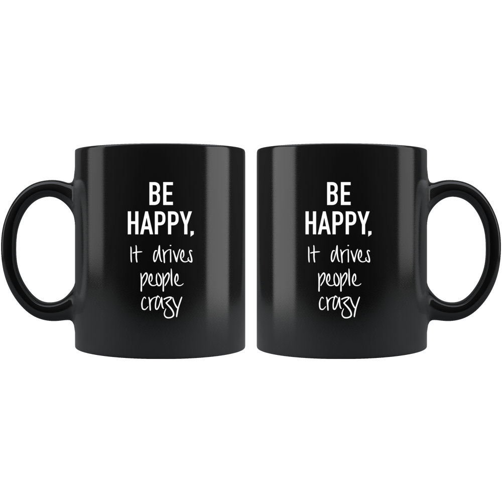 Be Happy Mug White