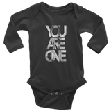 Your Are Long Sleeve  Bodysuit White