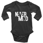 Never Mind Long Sleeve Bodysuit White