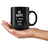 Be Happy Mug White